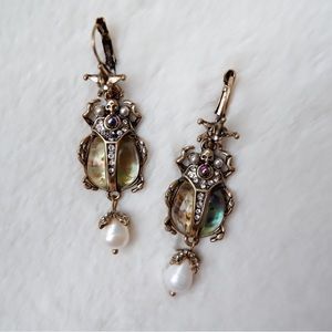 Beetle Design Earrings